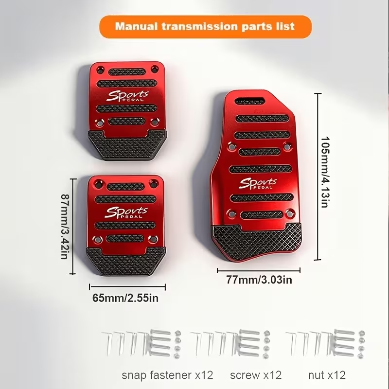 2/3PCS Car Pedal Cover Set Man - Brake Pad Set 评论和价格